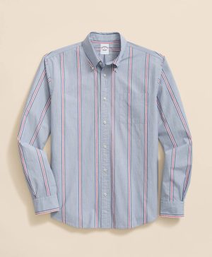 Friday Shirt, Poplin Ribbon Stripe