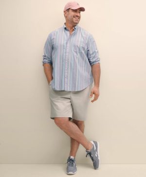Big & Tall Friday Shirt, Oxford Multi Stripe