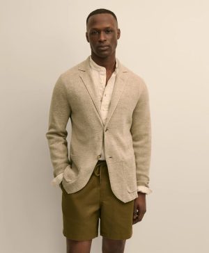 Sweater Blazer In Linen-Cotton Blend
