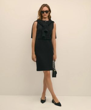 Belted Boucle Sheath