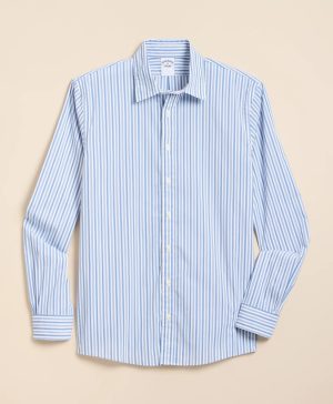 Performance Series Stretch Spread Collar, Striped Sport Shirt