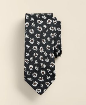 Linen-Silk Daisy Tie