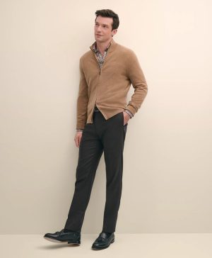 Slim Fit Wool Flannel Dress Pants