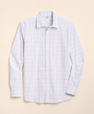 Performance Series Stretch Spread Collar, Tattersall Sport Shirt