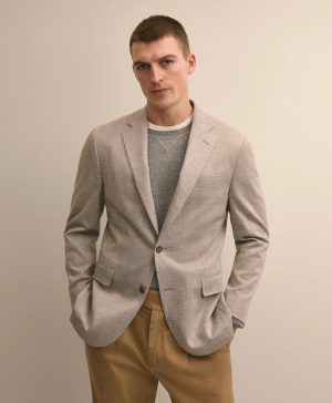 Classic Fit Cotton Jacquard Knit Sport Coat