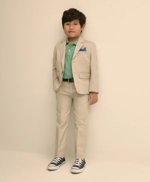 Boys Junior Stretch Cotton Suit Pants