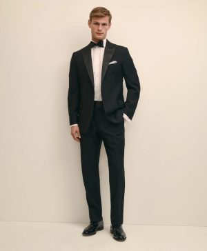 Classic Fit Merino Wool Twill 1818 Tuxedo Pants