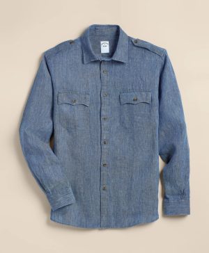Linen Twill Shirt Jacket