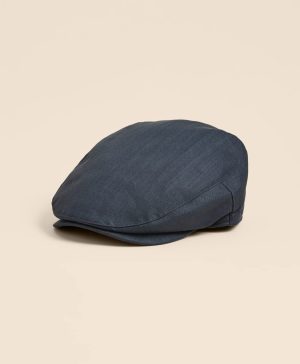 Linen Blend Herringbone Ivy Cap