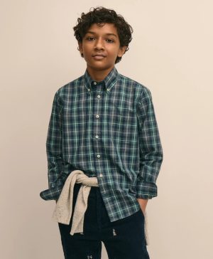 Boys Friday Shirt, Poplin Tartan