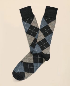 Wool Blend Argyle Socks
