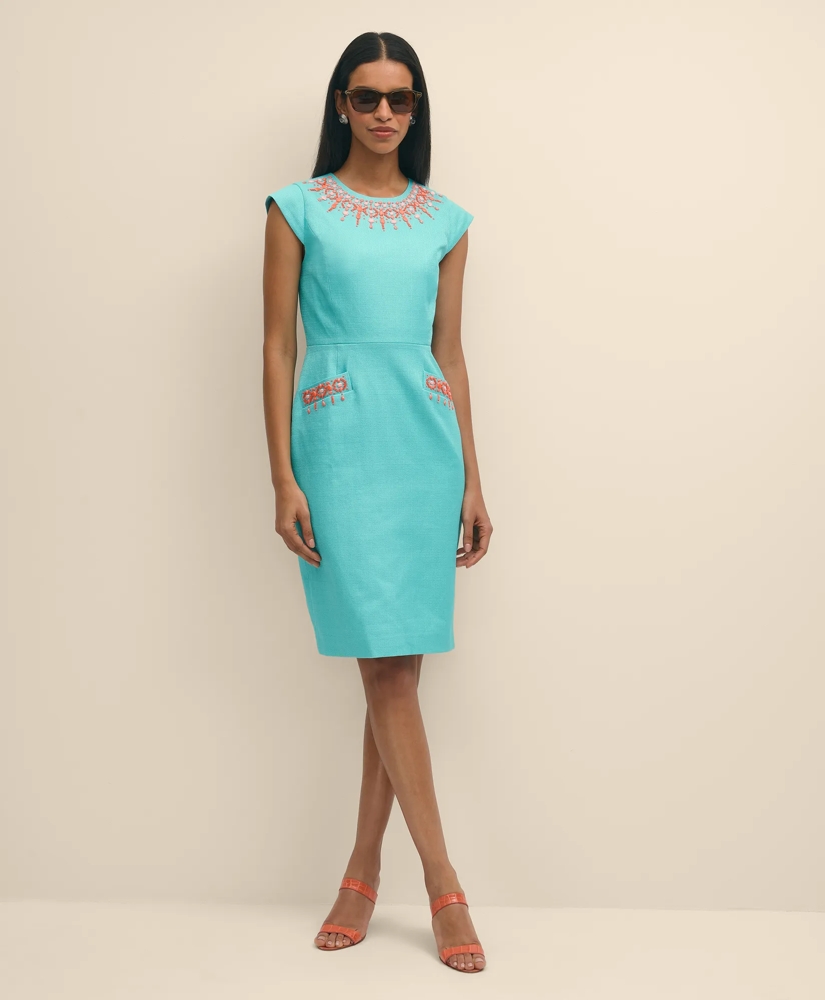 e86b826a_COTTON_EMBELLISHED_SHEATH_DRESS_TURQUOISE-1