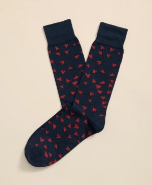 Cotton-Blend Heart Socks