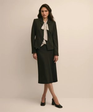Crepe Bias-Cut Slip Skirt
