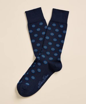 Cotton-Blend Floral Socks