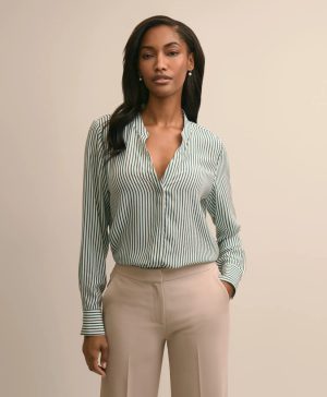 Silk Stripe Blouse