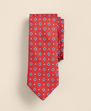 Silk Geometric Dot Tie