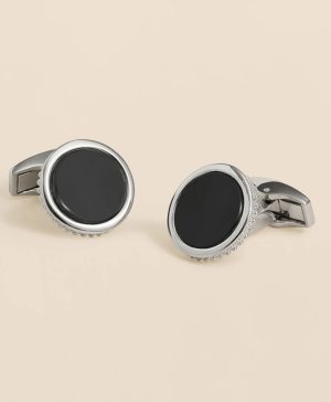 Agate Round Cufflinks