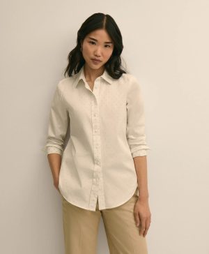 Cotton Jacquard Clip-Dot Shirt
