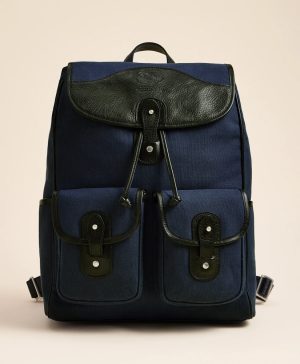 Ghurka Blazer No. 278 Leather & Cotton Twill Backpack