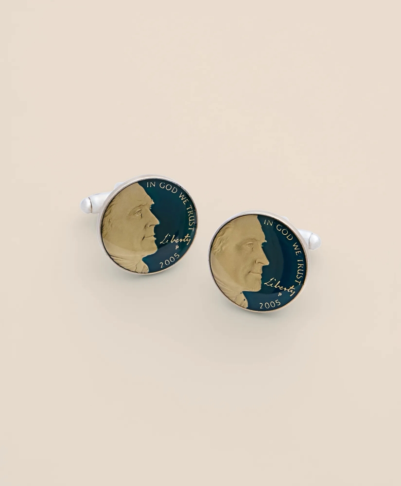 Jefferson Nickel Coin Cufflinks