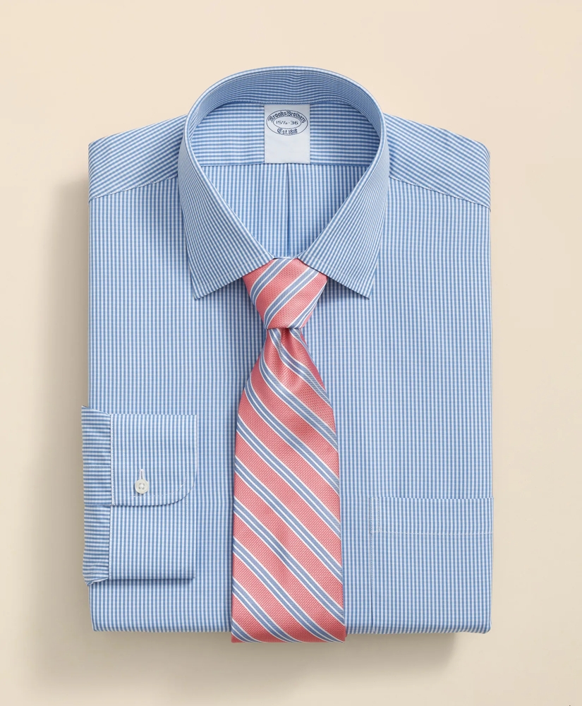 Pure Supima ® Cotton Regular-Finish, Ainsley Collar Micro Check Dress Shirt