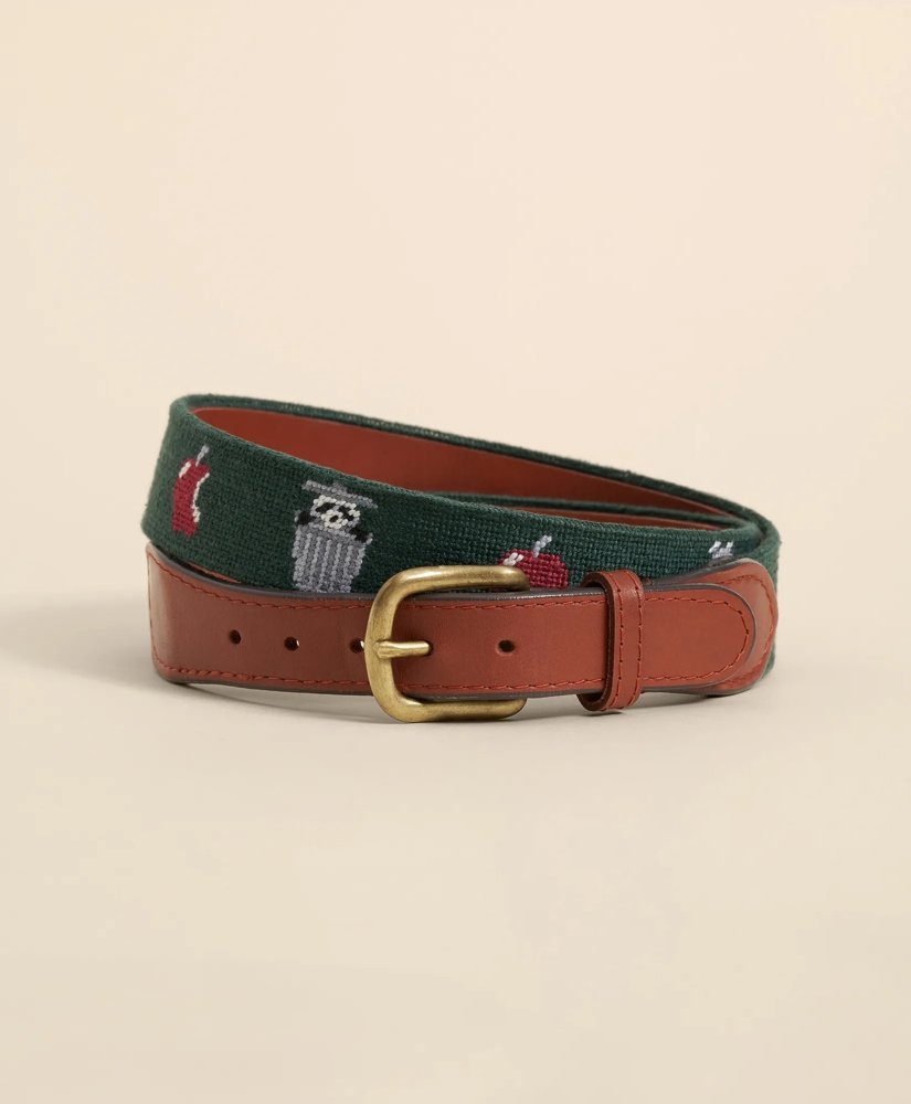 Smathers & Branson Needlepoint Racoon Belt